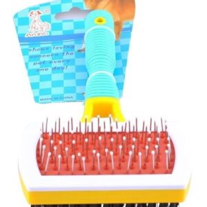 BUFFER® Telli Çift Taraflı Ergonomik Evcil Hayvan Tarama Fırçası Tarağı