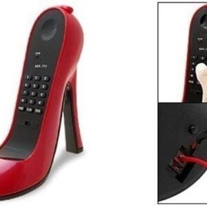 BUFFER® Topuklu Ayakkabı Şeklinde Masaüstü İlginç Dekoratif Ev Telefonu