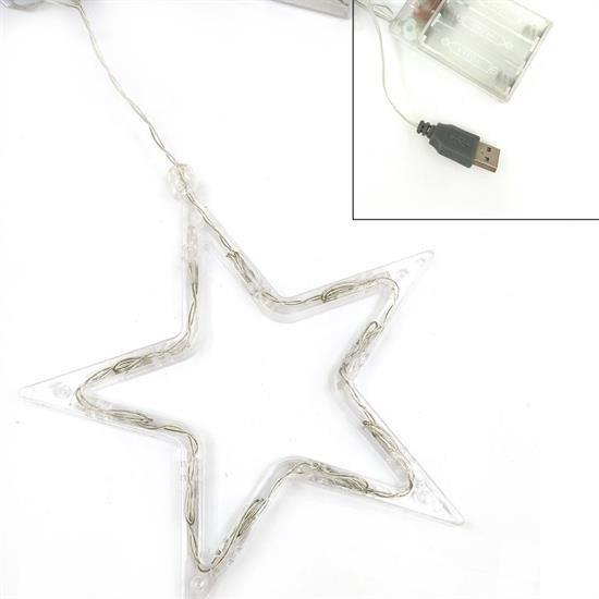 BUFFER® USB Bağlantılı Yıldız Led Işık Saçak Led Aydınlatma Dekor Işık