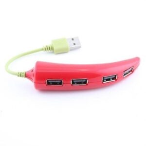 BUFFER® Usb Çoklayıcı Kırmızı Biber Şeklinde Dekoratif Usb Çoğaltıcı