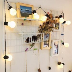 BUFFER® Usb Girişli Minik 40 Top Led Işık Dekoratif Şerit Led (Sarı 5m.)