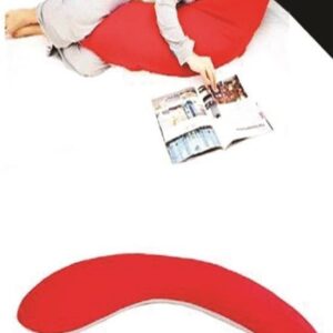 BUFFER® Yarım Boy Kırmızı Renk Destekli Ergonomik Hamile ve Uyku Yastığı
