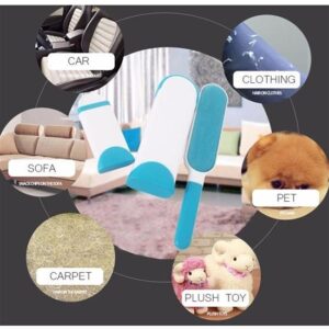 BUFFER® Yıkanabilir Tüy Toplama Rulosu Ve Kendinden Temizlemeli Kedi Köpek Toz Temizleyici Tarak Fır